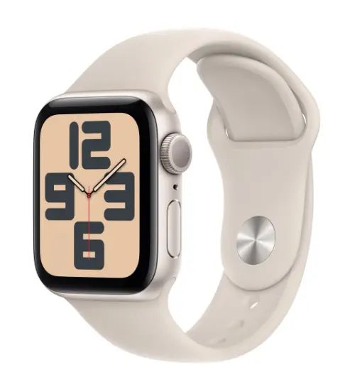 【备件库95新】Apple Watch SE 2023款智能手表GPS款40毫米星光色铝金属表壳星光色运动型表带M/L