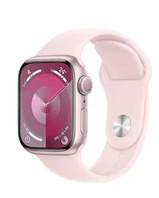 Apple/苹果 Watch Series 9 智能手表GPS款41毫米粉色铝金属表壳 亮粉色运动型表带S/M MR933CH/A