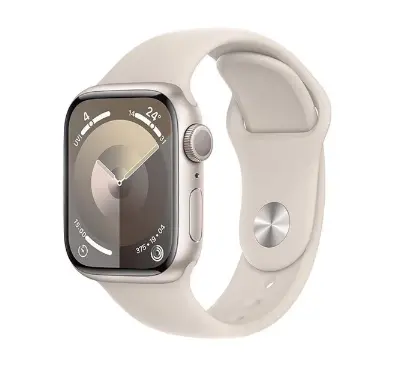 Apple/苹果 Watch Series 9 智能手表GPS款45毫米银色铝金属表壳 凛蓝色回环式运动表带 MR9F3CH/A