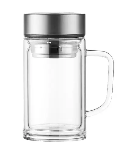 京东京造高硼硅玻璃泡茶杯茶具 450ml